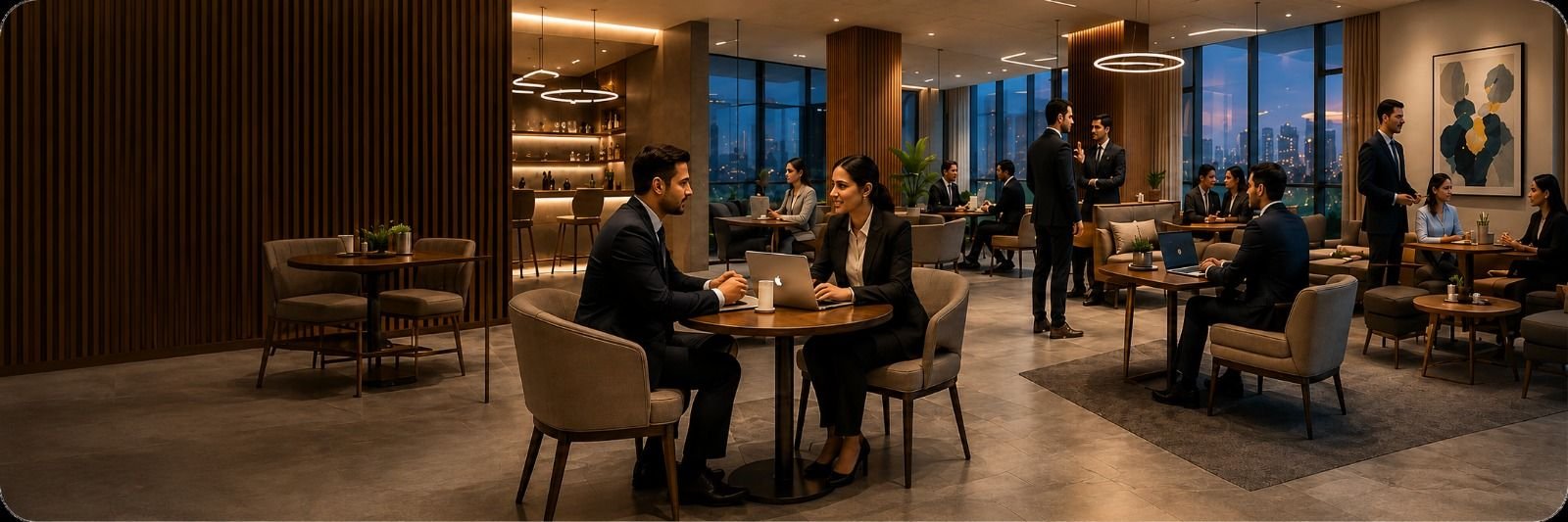 Premium residents lounge at Godrej Samaris