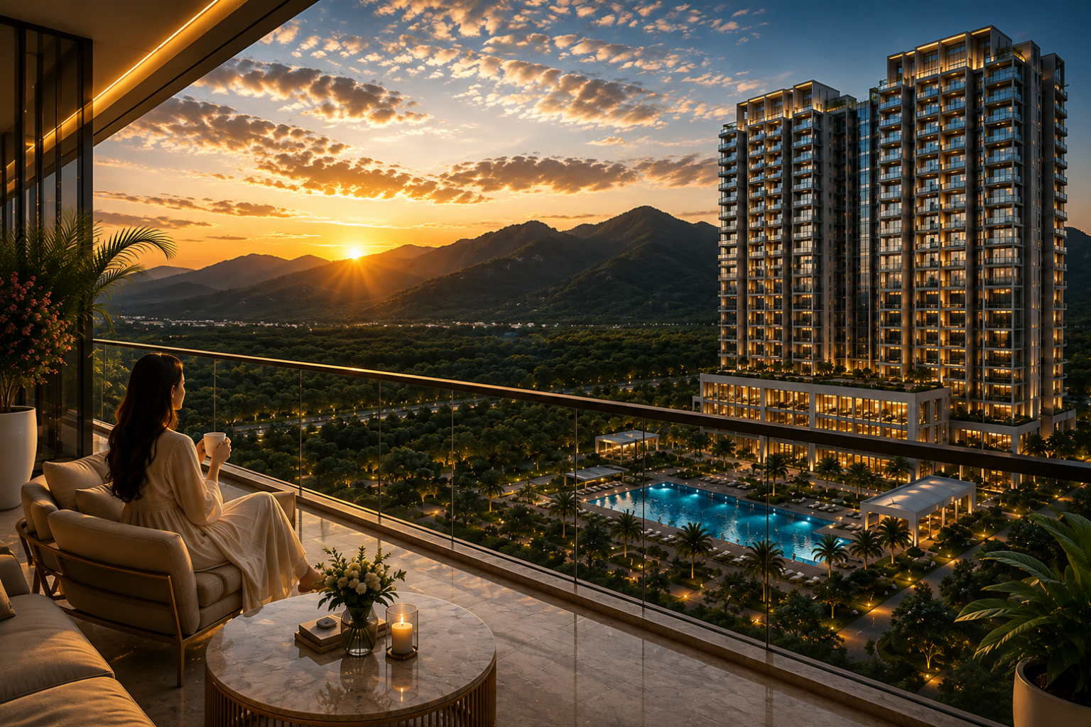 Landscaped open greens at Godrej Verano Sector 63A Gurugram